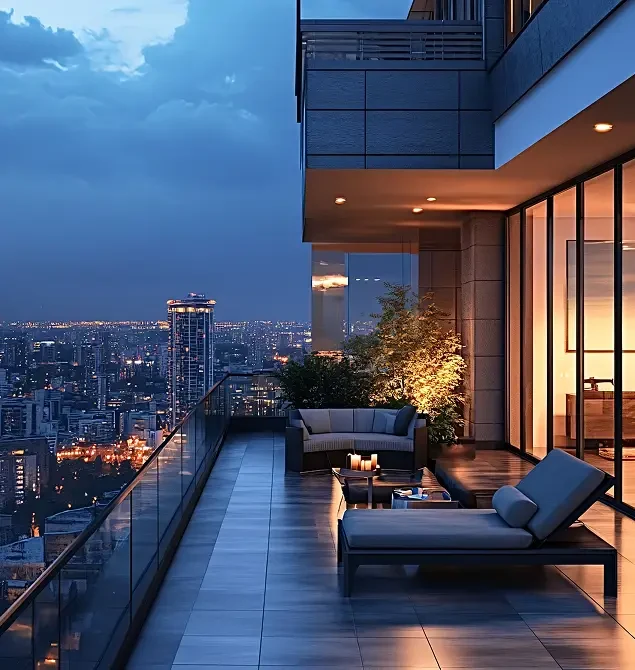 Codename Peaklife proposed balcony lifestyle illustration